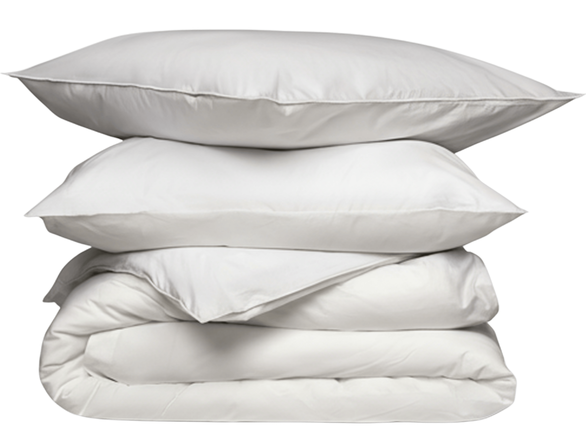 linge de lit en percale blanc