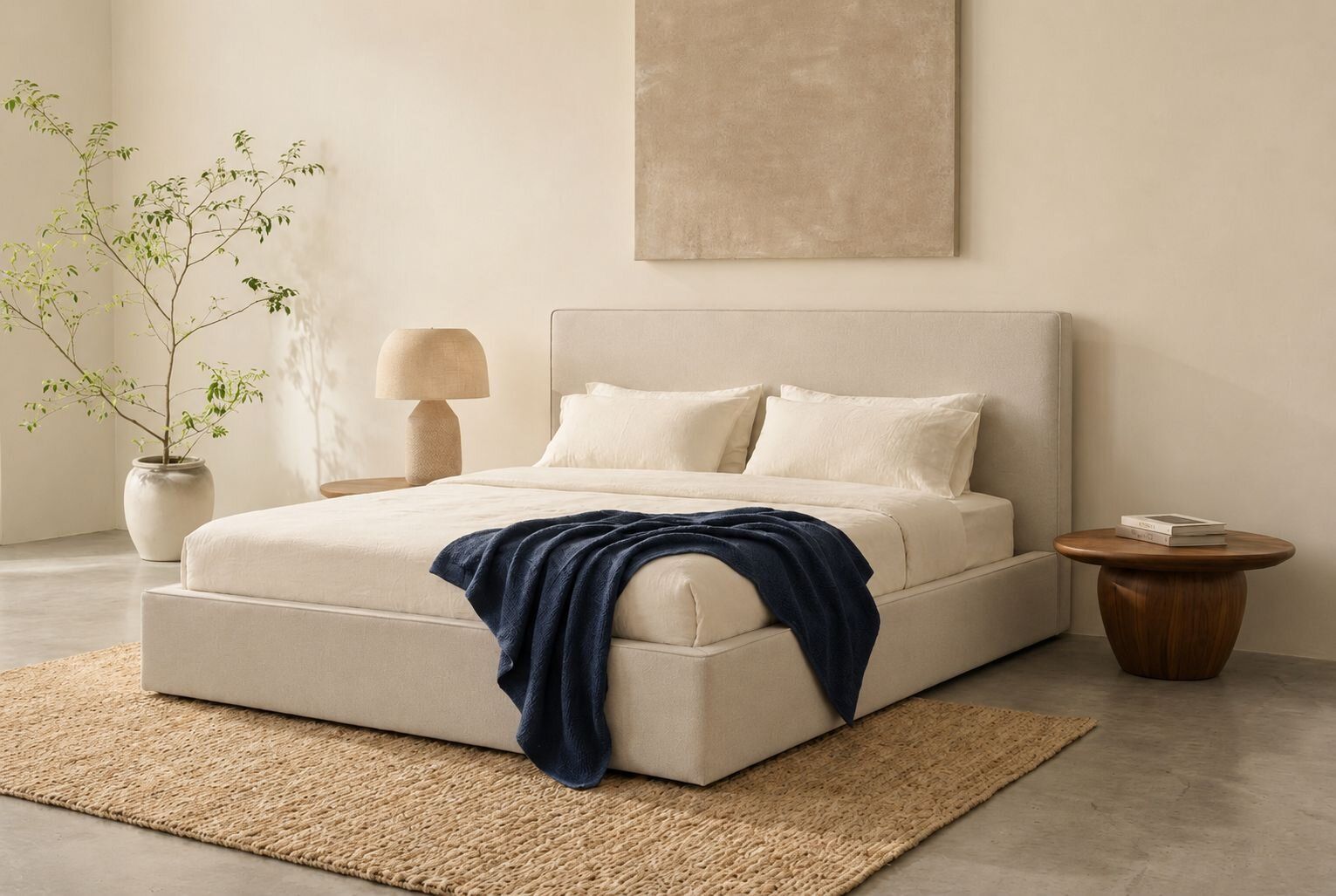 closeup hoek van hoofdbord boxspring