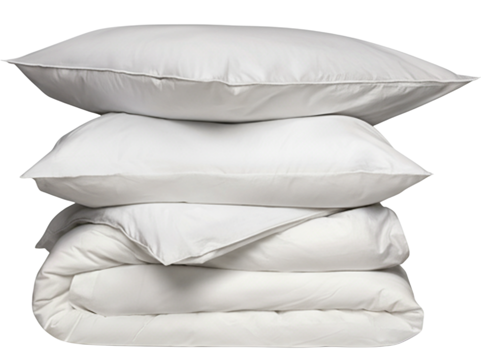 linge de lit en percale blanc